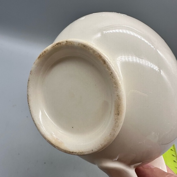 Elegant Cream and Teal Floral Ceramic Pitcher - Picture 7 of 8